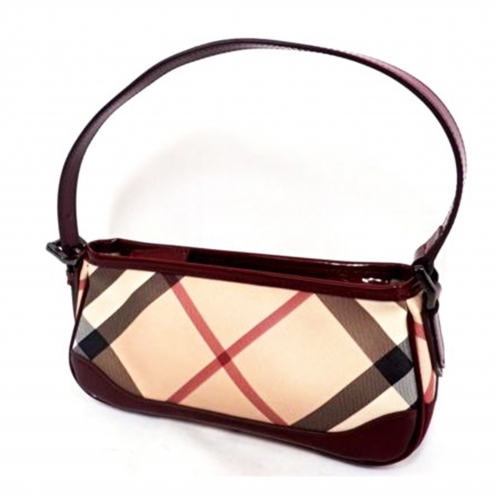 バーバリー(BURBERRY) PVCレザー×パテント ミニバッグ
