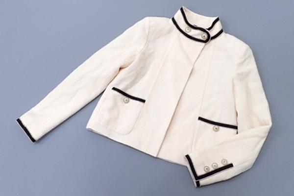 シャネル(CHANEL) 2013年 シルク混 スタンドカラージャケット ココマーク