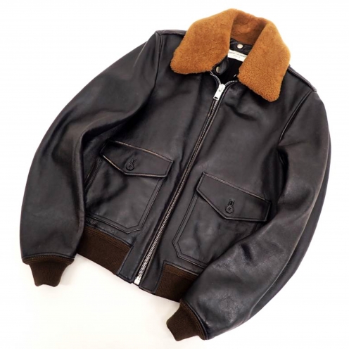 サンローランパリ(SAINT LAURENT PARIS) 2014年AW ボア襟レザーフライトジャケット