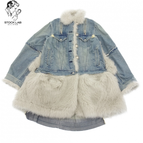 Sacai サカイ 18AW デニムファー モッズコート